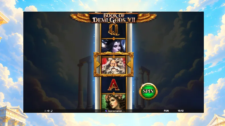 The Expanding Symbol selection screen before the Free Spins feature in Book of Demi Gods VII