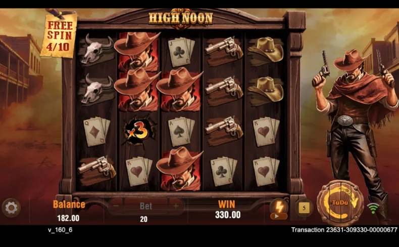 High Noon Free Spins featuring Sticky Multiplier Wilds during the bonus round