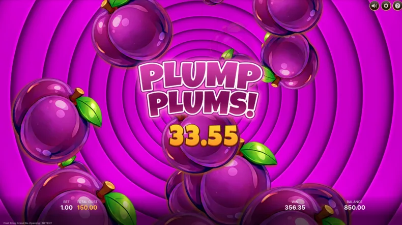 Fruit Shop Grand Re-Opening Plump Plums feature