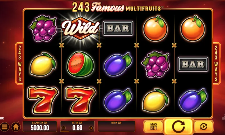 243 Famous Multifruits gameplay with 243 ways to win