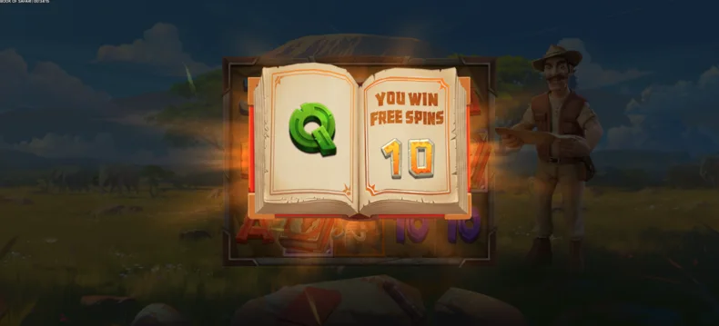 ree Games trigger in Book of Safari slot