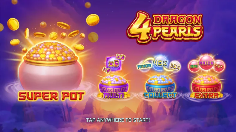 4 Dragon Pearls Bonus Game with boosters
