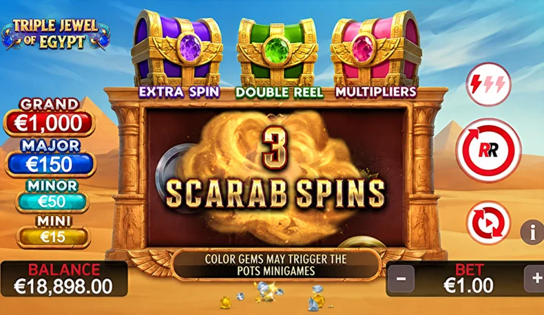 Triple Jewel of Egypt Scarab collect