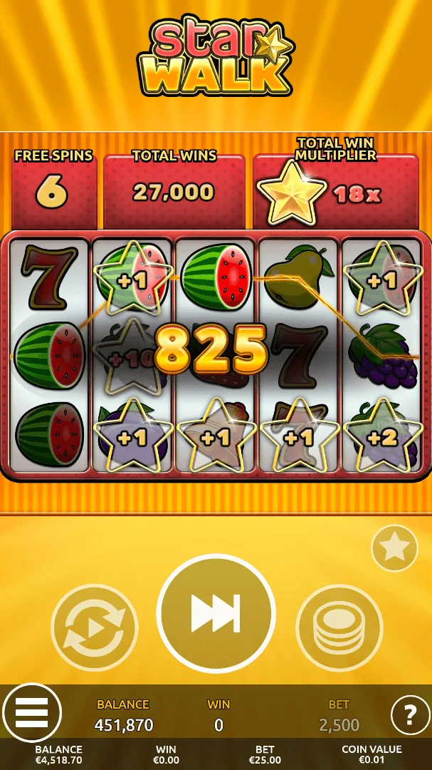 Star Walk Free Spins Total Win Multiplier