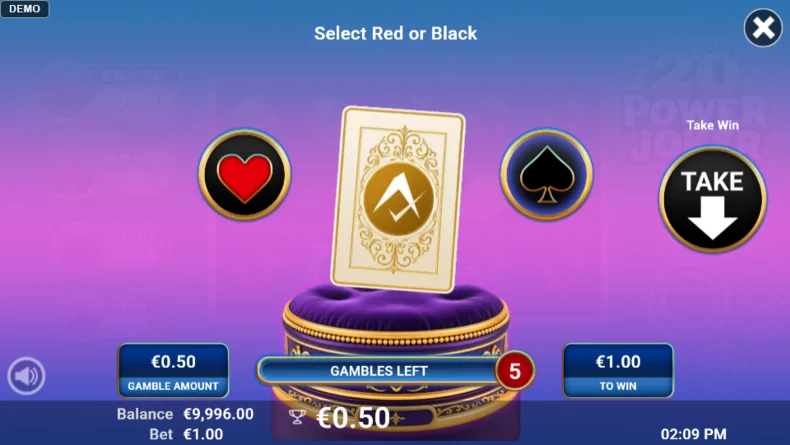 20 Power Joker Double-Up Gamble