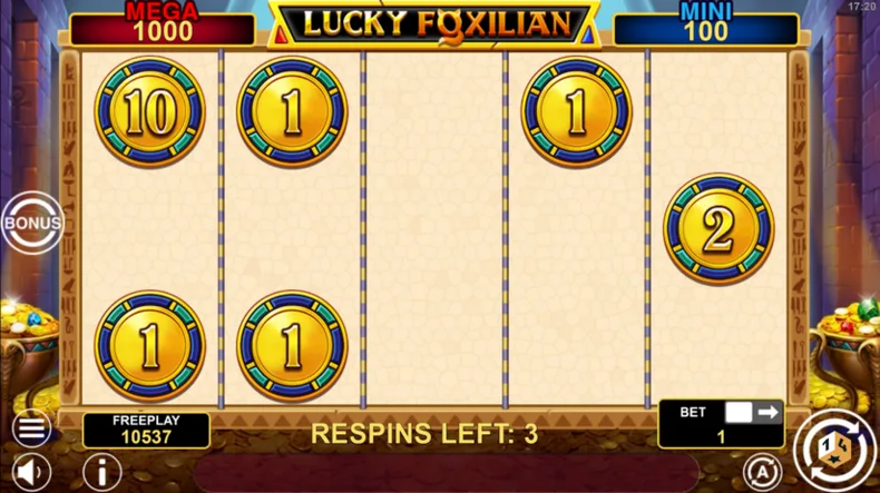 Lucky Foxilian Hold and Win Bonus
