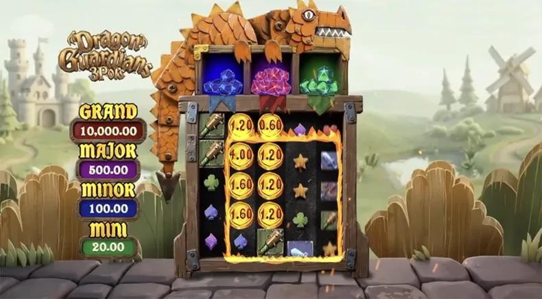 Dragon Guardians 3 Pots Collect Zone Coin Collection