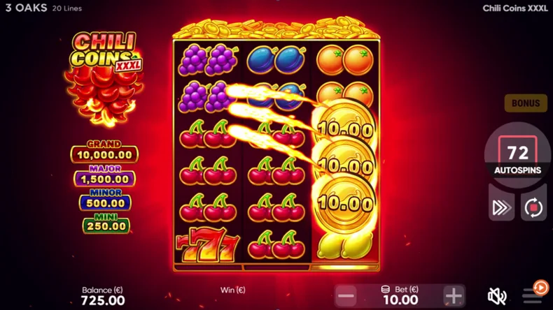 Chili Coins XXXL Collect Symbol Bonus Values