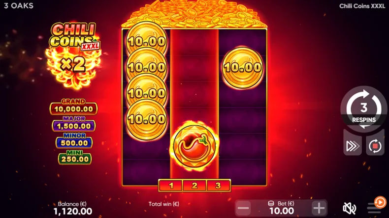 Chili Coins XXXL Super Bonus Game Multiple Collectors