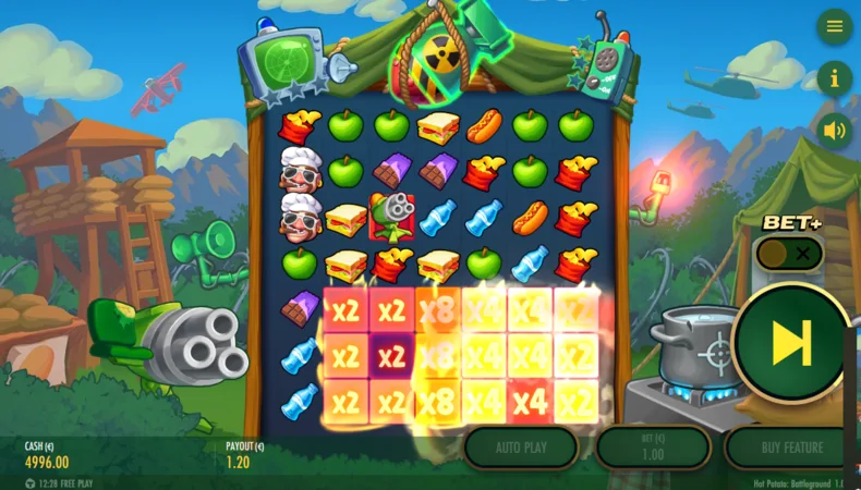 Hot Potato Battleground Cell Multiplier Upgrades