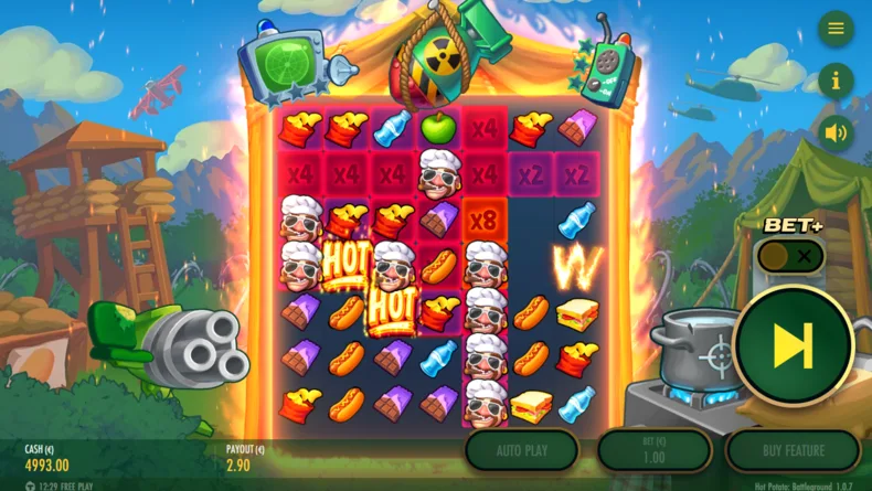 Hot Potato Battleground Persistent Cell Multipliers