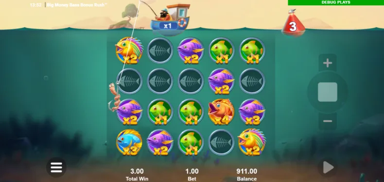 Big Money Bass Hold & Respins Fish Multipliers