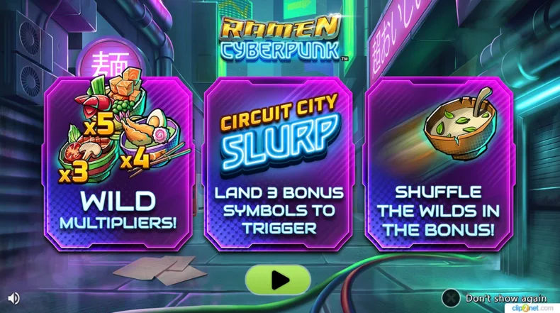 Ramen Cyberpunk Wild Multipliers Bonus Shuffle