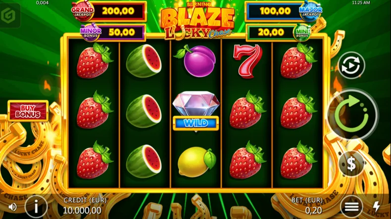 Burning Blaze Lucky Chase Base Gameplay