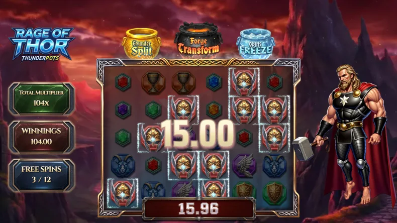 Rage of Thor Free Spins, Total Multiplier