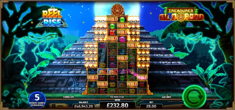 Treasures of El Dorado Expanded Pyramid Sticky Wilds