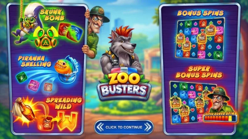 Zoo Busters Feature Overview, Bonus Spins