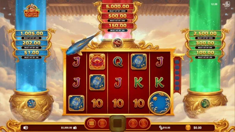 Koi Falls Flowing Fortune Feature