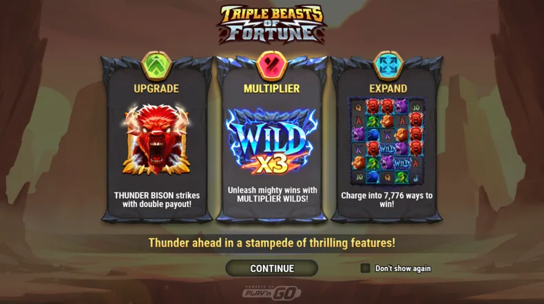 Triple Beasts of Fortune Upgrade, Multiplier and Expand Features